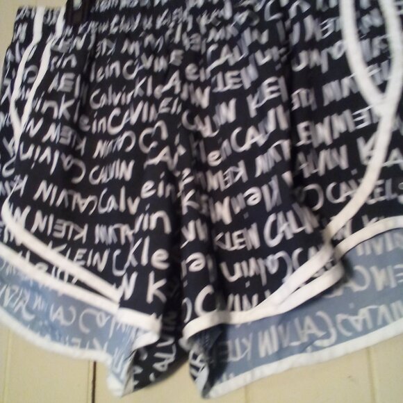Calvin Klein Shorts Women L Athletic Active Running Spell Out Liner Black White - Picture 5 of 13